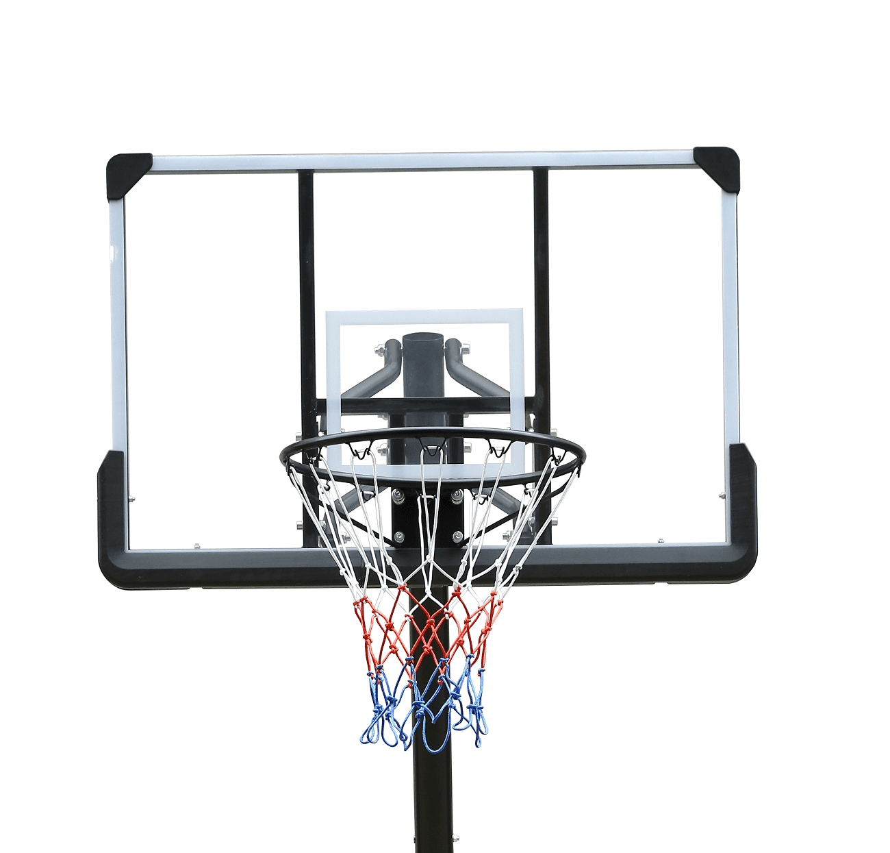 HooKung Portable Basketball Hoop System Height Adjustable 7.4-10ft with Net 44 in Backboard Outdoor