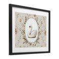 thumbnail image 2 of Stupell Industries Cottage Swan Vignette in Floral Border Black Framed Print Under Glass, 21 x 17, by Arlington Prints, 2 of 8