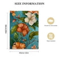 thumbnail image 2 of JRXY  Tropical Floral Wall Art Hawaii Hibiscus Flower Paintings Canvas Picture Painting Botanical Artwork Vintage Orange and Teal Wall Decor for Living Room Bedroom Framed Ready to Hang 16x20 in, 2 of 5