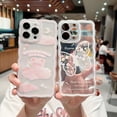 thumbnail image 3 of Compatible with iPhone 15 Pro Max Case,Cute Cartoon Floral Bear Butterfly Design for Women Girls Aesthetic Kawaii Slim Soft TPU Transparent Case-Light Pink, 3 of 14