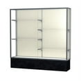 thumbnail image 5 of Waddell 573PB-BZ-BM Monarch 72 x 72 x 16 in. Black Marble Base Lighted Floor Display Case, Plaque Back - Dark Bronze, 5 of 7