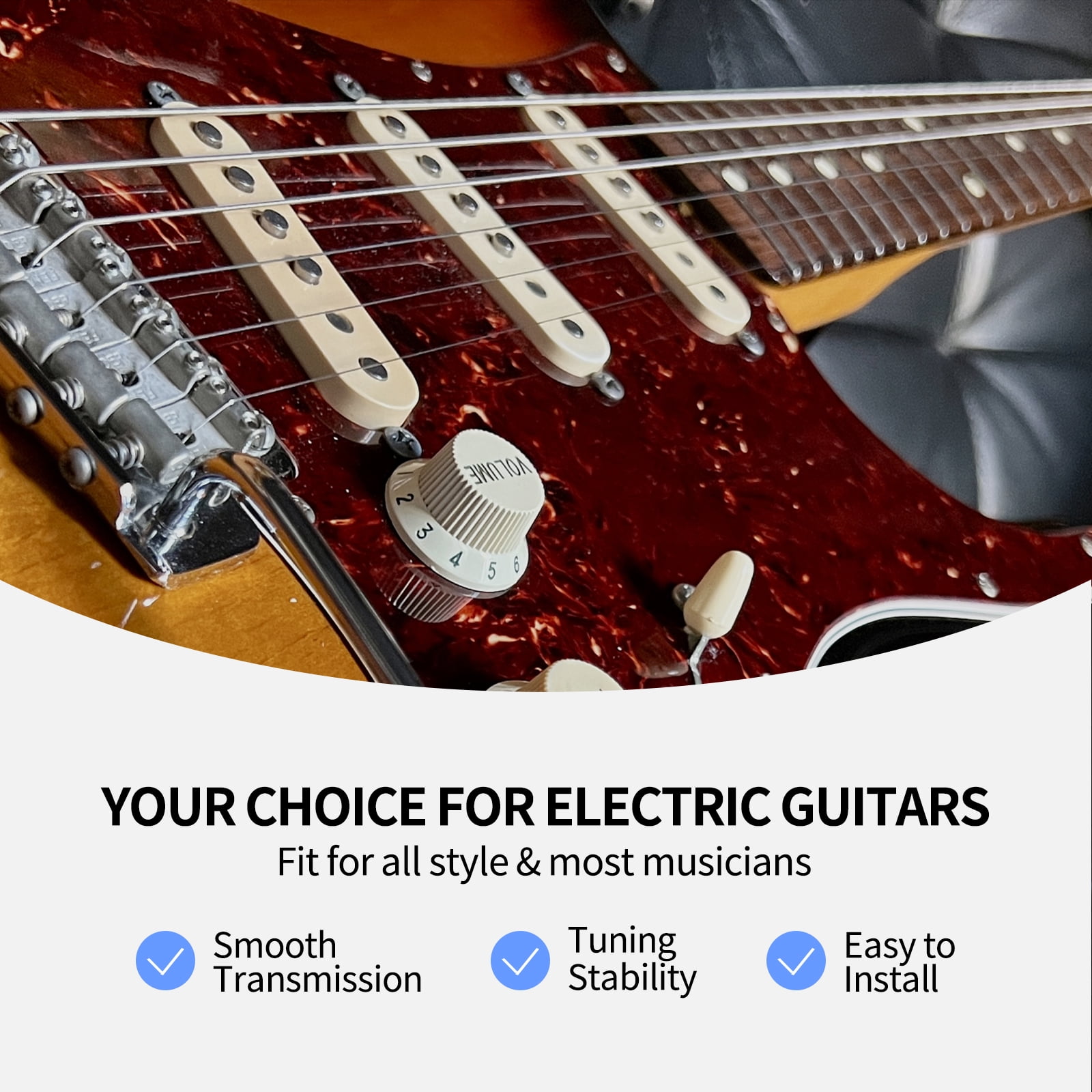 LEKATO Electric Guitar Strings Nickel Plated Steel Coated Electric Guitar Strings with Ball End 10 Set of 6 Hex Steel String(10-46)
