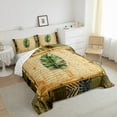 thumbnail image 3 of Feelyou Rustic Palm Leaf Full Size Comforter Sets for Teen, Tropic Botanical Bedding Comforter Set, Summer Plant Theme Reversible Bedding Sets, Ultra Soft Bedroom Decor, 3pcs, 3 of 8