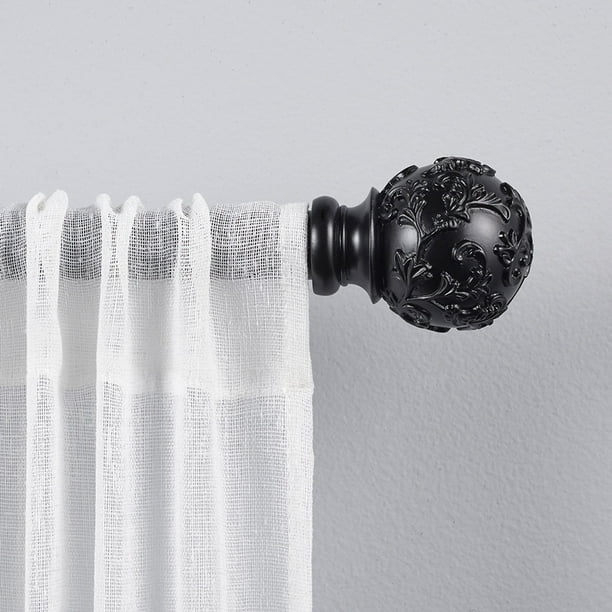 Exclusive Home Vine 1" Curtain Rod and Coordinating Finial Set
