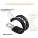 thumbnail image 3 of Cable Clamp, 12 Pack 2 Inch Stainless Steel Cable Clamp, Pipe Clamp, Metal Clamp, Rubber Cushioned (2 Inch), 3 of 5