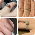 thumbnail image 2 of SFTING Wedding Band 925 Sterling Silver Stackable Half-Eternity Rings for Women Gold Size 9, 2 of 8