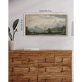 thumbnail image 4 of Drsoum Vintage Wall Art Country Village Landscape Painting Retro Mountain Meadow Scenery Farmhouse Kitchen Living Room Decor 8x16in Natural Framed, 4 of 7