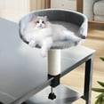 thumbnail image 1 of BELOVING Lit pour Chat de Bureau Stable Gain de Place Robuste Confortable Lit pour Animaux Hamac Rond Gris, 1 of 10