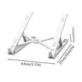 thumbnail image 3 of Soporte para Computadora Portátil de Aleación de Aluminio Base de Soporte Vertical Soporte de Escritorio Ergonómico Liviano Portátil para Viajes blanco shamjiam  Soporte para portátil plegable, 3 of 9