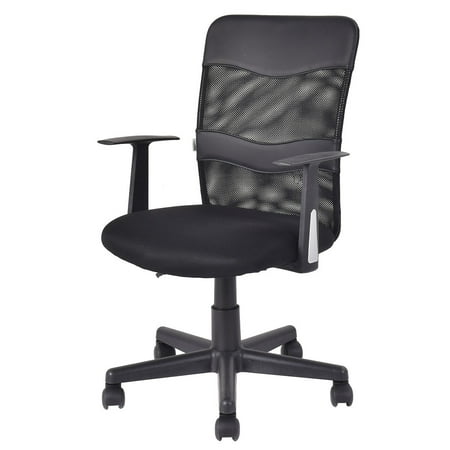 Costway Modern Ergonomic Mesh Mid Back Executive Computer Mid Back Mesh Ergonomic Computer Desk Office Chair O12