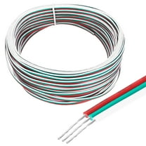 Uxcell 24 Gauge 3 Conductor Electrical Wire Tinned Copper Cable 66FT Flexible Stranded Hook-up Wire for LED Strips Lamps Residential Wiring Car Circuit