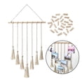 thumbnail image 1 of Macrame Wall Hanging Art Decor Photo Display, Hermoso Arte de Pared para , Decoración de Dormitorio - Beige BLESIY tapiz de macramé, 1 of 8