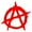 Red, variant on Huanledash Anarchy Symbol Car-Styling Truck Body Window Decals Reflective Sticker Decor