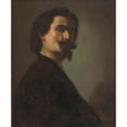 thumbnail image 3 of František Klimkovič 12x14 Black Modern Framed Museum Art Print Titled - Portrait of a Man (1858-1860), 3 of 5
