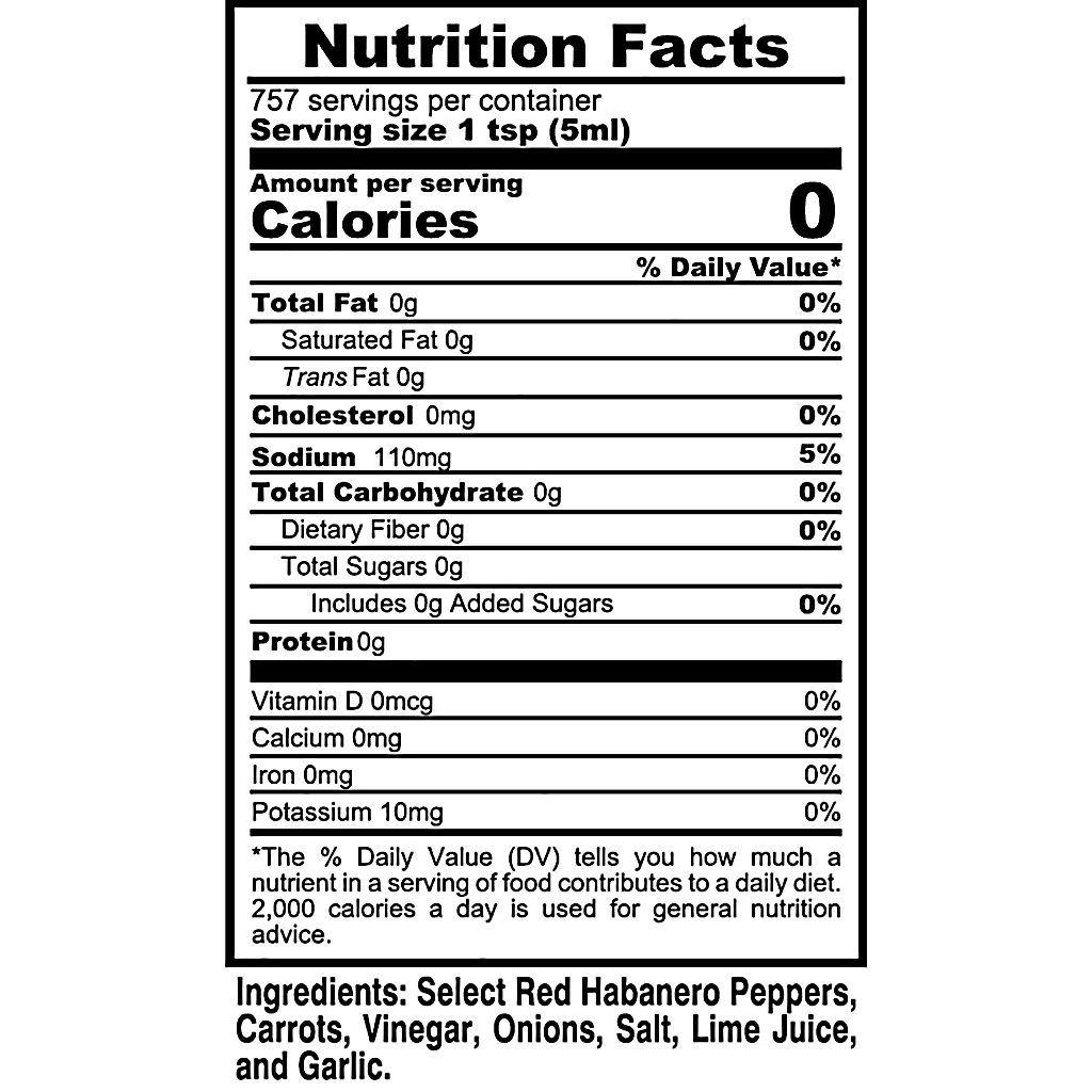 (6 pack) Marie Sharp's Original Hot Habanero Pepper Sauce, 5 oz