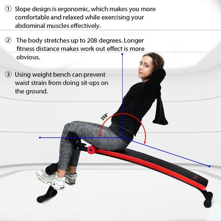 Superfit Folding Weight Bench Adjustable Sit Up Board Workout