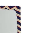 thumbnail image 2 of Ambesonne Dark Blue Fitted Sheet, Zigzag Modern Lines, Queen Size, Purple Tan Red, 2 of 2