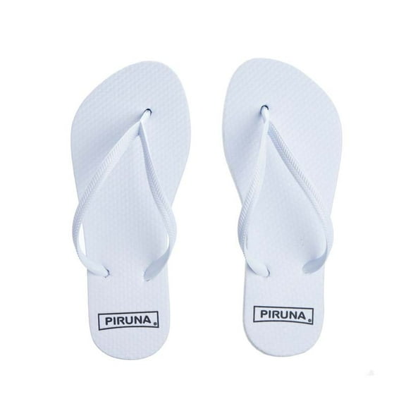 Piruna Unisex Flip Flop Sandal White White