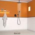 thumbnail image 2 of Boyel Living 12 in. Shower Head with Handheld Shower Head 5-Spray Patterns Ceiling Mount Dual Shower Heads 2.35 GPM Shower System Faucet Set with Valve Included in Matte Black, 2 of 10