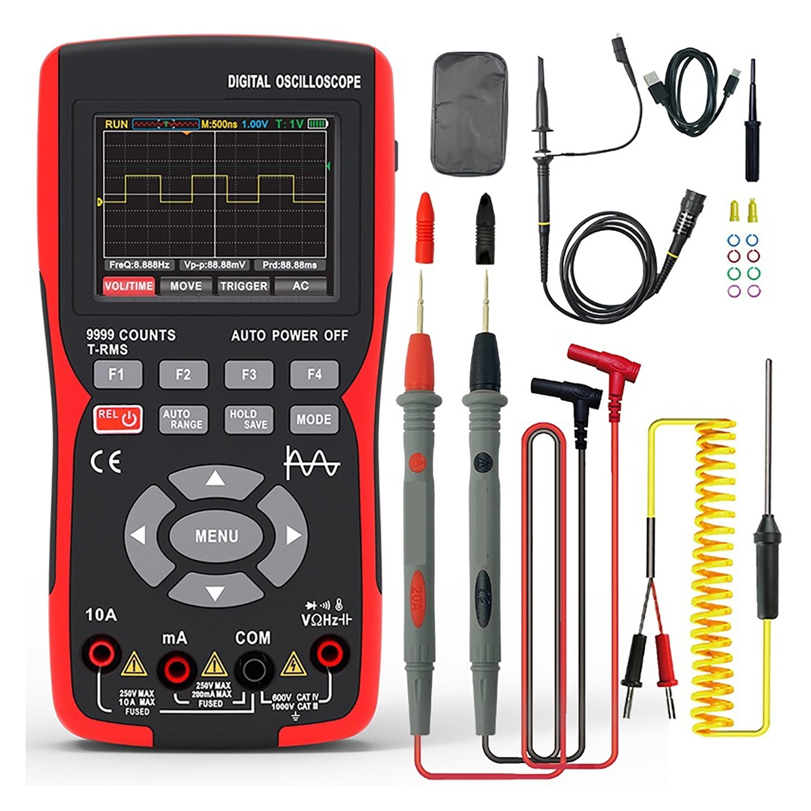 Digital Oscilloscope Handheld Multimeter Auto Current Voltage Capacitor Electronic Components Tester ,Professional Designed