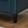 thumbnail image 5 of Leumius 74.5"W 3-Seater Sofa Loveseat Sofa Faux Leather Breathable Upholstered Sofa Couch with Solid Wood Legs for Living Room, Apartment & Office,Navy Blue, 5 of 8