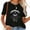 Black, variant on Celestial Moon Phase Moth Crystals Stars Vintage D Cute Tops for Women - Short Sleeve T-Shirts with Bold Prints