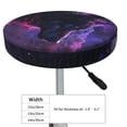thumbnail image 4 of Zufioo Galactic Wolf Stare Print Round Bar Chair Cushion Cover, Elastic Round Stool Protector, Dustproof and Non-slip Bar Kitchen Restaurant Chair Mat-14 inch, 4 of 7