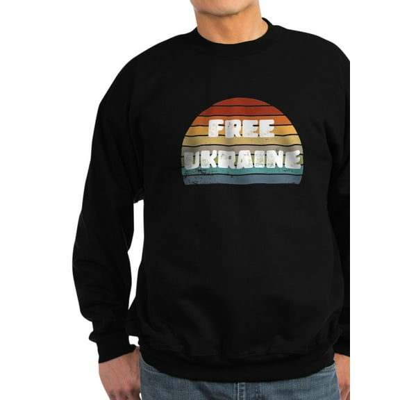 CafePress - Free Ukraine - Classic Crew Neck Sweatshirt