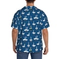 thumbnail image 3 of Yiaed Cartoon Geese With Xmas Print Mens Casual Wrinkle Free Shirts Short Sleeve Button Down Summer Stretch Dress Shirt-3X-Large, 3 of 5