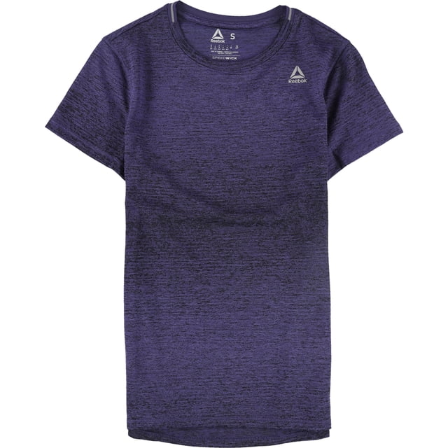 Reebok Womens 3-Tone Basic T-Shirt purple XS