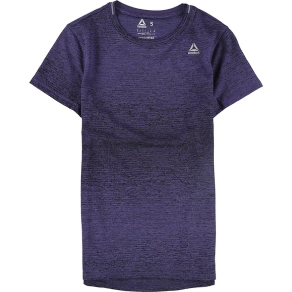 Reebok Womens 3-Tone Basic T-Shirt purple XS