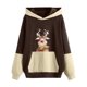 thumbnail image 1 of Blusa de manga larga con estampado navideño informal a la moda para mujer, suéter con bolsillo, sudaderas con capucha Fridja bvmnju5892, 1 of 6