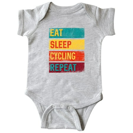 

Inktastic Cycling Gifts Funny Eat Sleep Cycling Repeat Gift Baby Boy or Baby Girl Bodysuit