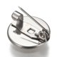 thumbnail image 2 of Tarnish Resistant 304 Stainless Steel Brooch Findings Flat Round Stainless Steel Color Tray: 12mm 14x6mm Pin: 0.7mm, 2 of 5