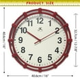 thumbnail image 7 of Infinity Instruments Skipper Plastic 16" Indoor Wall Clock with Quartz Movement for Accurate Timekeeping, Red, 7 of 7