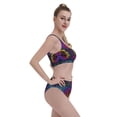 thumbnail image 4 of Daiia Indian Mandalas Dragonfly printed 2 piece Swimsuit Bikinis for Women High Waisted Racerback Bathing Suits Summer Tummy Control Scoop Neck Swimwear-X-Large, 4 of 8