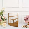 Efavormart 17" Tall 4-Tier Gold Metal Spiral Stairway Cupcake Display Stand, Dessert Cake Step ...