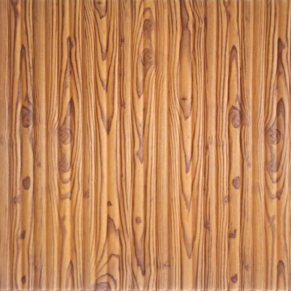 Dundee Deco's Brown, Orange Faux Wood 3D Wall Panel, Peel and Stick Wall Sticker, Self Adhesive Foam Wallpaper Wall Paneling Decor, 2.3ft X 2.3ft, 5.29 sq ft each