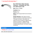 thumbnail image 2 of Rear HVAC Blower Motor Resistor Connector - Compatible with 1996 - 2012 GMC Savana 1500 1997 1998 1999 2000 2001 2002 2003 2004 2005 2006 2007 2008 2009 2010 2011, 2 of 2