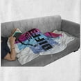 thumbnail image 6 of Saying Soft Flannel Fleece Blanket, Be Different Motivation Statement Creative Grunge Typography Circular Sign Concept, Cozy Plush for Indoor and Outdoor Use, 70" x 90", Multicolor, by Ambesonne, 6 of 6