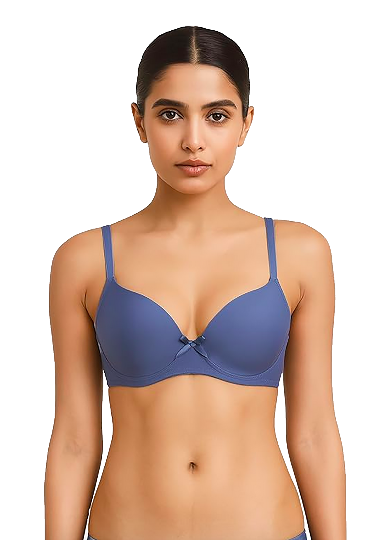 6 Pieces Full Cup Embroidery Demi Plain/Lace Push Up B/C Bra (38C)