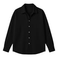 thumbnail image 6 of ZCFZJW Men's Button Down Shirt Texture Wrinkle Free Shirts Long Sleeve Waffle Untucked Shirt with Pockets Lightweight Thin Jackets Tops Black XXXXL, 6 of 8