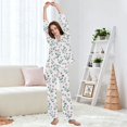 thumbnail image 5 of joogoo Pajamas Set for Women Floral Leaf Long Sleeve Pjs Loungewear L, 5 of 7