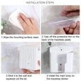 thumbnail image 6 of Wall Mount Phone Holder Adhesive Remote Control Storage Box Wall Mount Charging Phone Stand Holder Adhesive Non Slip Media Organizer Storage Box for Bedroom Kitchen Bathroom (White), 6 of 8