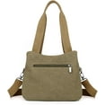 thumbnail image 6 of Women's Canvas Purse Small Shoulder Tote Work Crossbody Bag Multi-pocket Handbag, 6 of 8