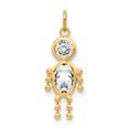 thumbnail image 1 of 14K Yellow Gold April Boy Birthstone Charm, 1 of 2
