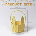 thumbnail image 4 of WMGHA Easter Basket with Handle Bunny Easter Woven Basket Picnic Basket for Kids with Cute Rabbit Ears Rattan Gift Wicker Wine Woven Basket Empty for Candy Storage Toy, 4 of 10