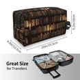 thumbnail image 4 of Goofa Bookshelves Printed Toiletry Bag with Handle,Large Capacity Travel Makeup Cosmetic Bag for Women, Carry on Airport Airline Compliant Bag, 4 of 9