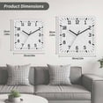 thumbnail image 5 of White Wooden Wall Clock Silent Non Ticking, Farmhouse Burlap Solid White Color Modern Linen Texture Square Wall Clocks Battery Operated, Decor Clock for Home Office, Living Room, Kitchen, 12 Inch, 5 of 9