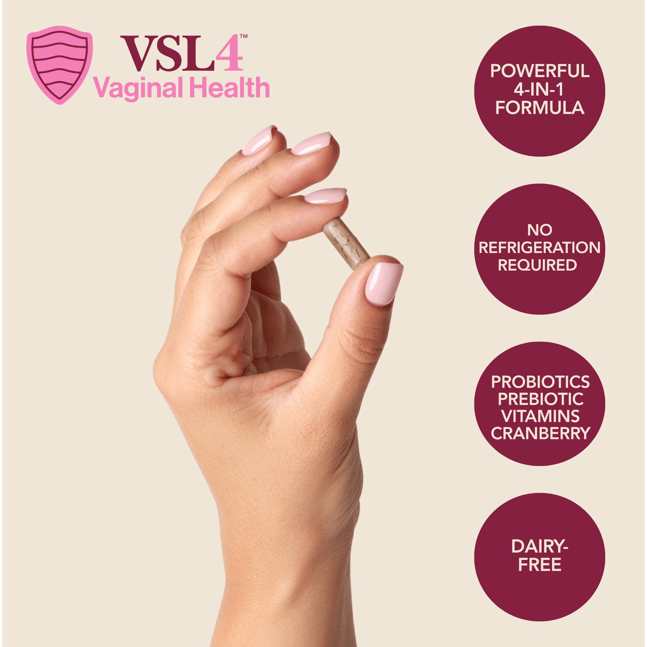 VSL4® Vaginal Health Daily Probiotic Supplement for Adults, 30 Count
